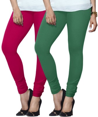 Lyra Churidar  Ethnic Wear Legging(Green, Pink, Solid)