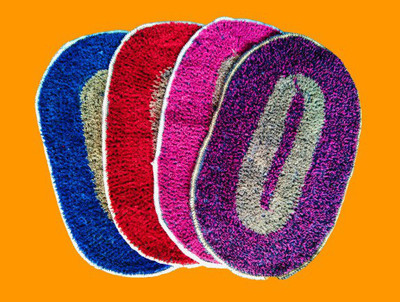 SHIVIMPEX Cotton Door Mat(Multicolor, Pack of 4, Medium)