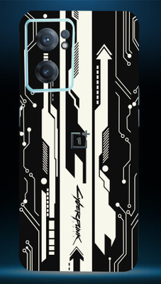 Mclaxa White Cyberpunk Mobile Back Skin, White Cyberpunk, One Plus Nord CE 2 5G Mobile Skin(White Cyberpunk Skin With Super Matte Finish)