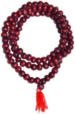 Senroar Lal Color Chandan/ Sandalwood Scented Mala For Japa Wood Necklace