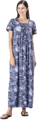 ABACADA'S GAJAB Women Nighty(Blue, Grey)