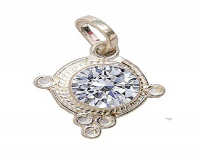 Shiva Tears American Diamond Pendant in silver 7.25 Ratii/Zircon/Lab Certified Diamond Crystal