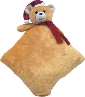 ULTRA Polyester Fibre Santa Teddy Sleeping Pillow(Light Brown)