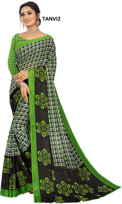 Vimalnath Synthetics Printed Daily Wear Art Silk Saree(Green)