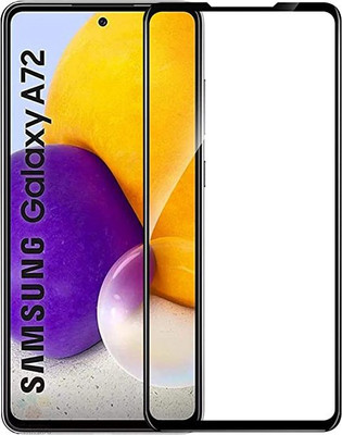 Gorilaa Tempered Glass Guard for Edge to Edge Tempered Glass for Samsung Galaxy A72, Samsung A72 with Easy Installation Kit and Full Screen Coverage (Black)(Pack of 1)(Pack of 1)