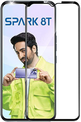VISHZONE Edge To Edge Tempered Glass for Tecno Spark 8T(Pack of 1)