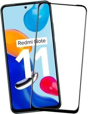 NIMMIKA ENTERPRISES Tempered Glass Guard for Mi Redmi Note 11/Mi Redmi Note 11S Tempered Glass 11D(Pack of 1)
