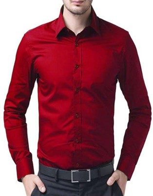 Radhe Fashion Boys Solid Casual Red Shirt