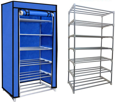 KOnline Metal Shoe Stand(Blue,6 Shelves, Metal Shoe Stand(Blue, 6 Shelves, DIY(Do-It-Yourself))