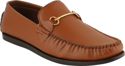 pelle albero Casual Loafers For Men(Tan , 8)