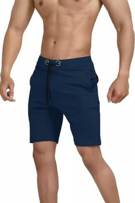 marvik Solid Men Blue Regular Shorts