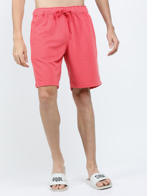 HIGHLANDER Solid Men Red Casual Shorts