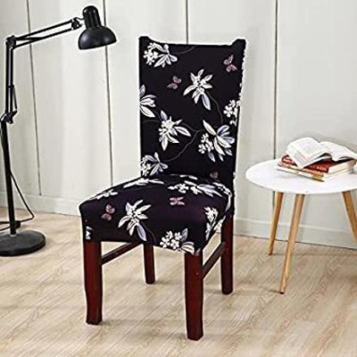 Flipkart SmartBuy Polyester Floral Chair Cover(Black Pack of 1)