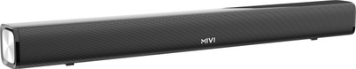 Mivi Fort S60 with 2 in-built subwoofers, Made in India 60 W Bluetooth Soundbar(Black, 2.2 Channel)