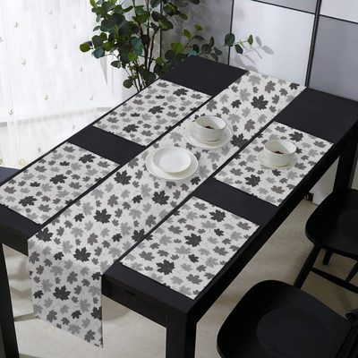 OASIS Grey Organic Cotton Table Linen Set(Pack of 5)