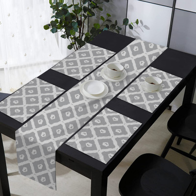 OASIS Grey Organic Cotton Table Linen Set(Pack of 5)