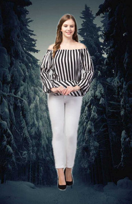 SAHANA STYLE Casual Striped Women Red Top