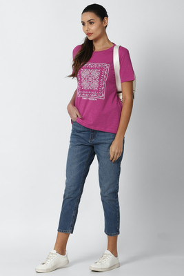 VAN HEUSEN Casual Printed Women Purple Top