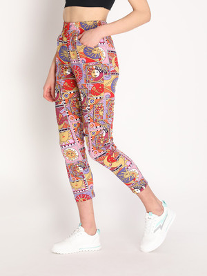 CHKOKKO Printed Women Multicolor Track Pants