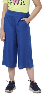 De Moza Regular Fit Girls Blue Trousers