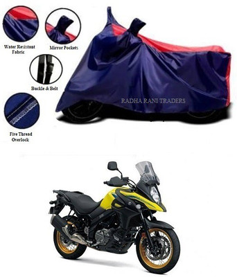 RADHA RANI TARDERS Two Wheeler Cover for Suzuki(V Strom 650, Red)