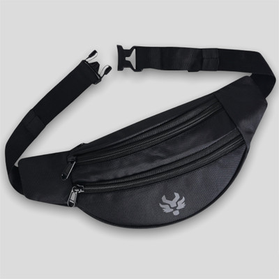 Pramadda Pure Luxury Classic Leo Black Travel Waist Chest Fanny Pack for Men Travel Mobile Passport. Fanny Pack | Waist Pouch | Chest Bags.(Black)