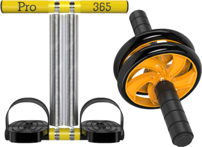 PRO365 AB Roller Wheel for Men & Women With Tummy Trimmer for Belly Fat Combo Home Gym Ab Exerciser(Black)