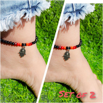 MS ENTERPRISE Payal Anket set of 2 Brass Anklet(Pack of 2)