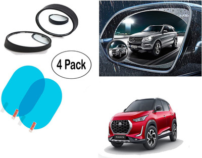 ABS AUTO TREND 4 Pcs. Pack Blind Spot Mirror And Anti Fog & Rainproof Film Combo