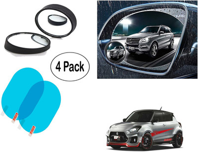 Autoinnovation 4 Pcs. Pack Blind Spot Mirror And Anti Fog & Rainproof Film Combo