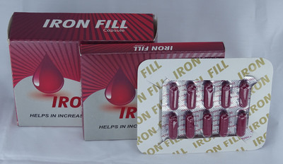 DEE INDIA HERBALS Iron Fill Capsules {Combo pack of 3}(1X10 Capsules) per pack(Pack of 3, 30 Capsules)