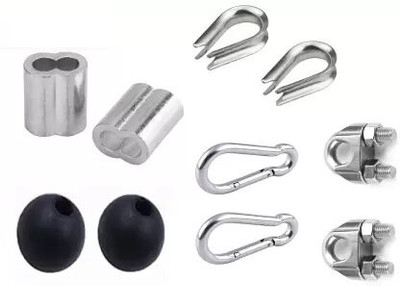 YMD Heavy Duty Stainless Steel Gym Wire Rope Lock Set Multi-training Bar