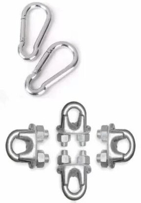 HACKERX 4 GYM WIRE U LOCK WITH 2 SNAP HOOKS Multi-training Bar