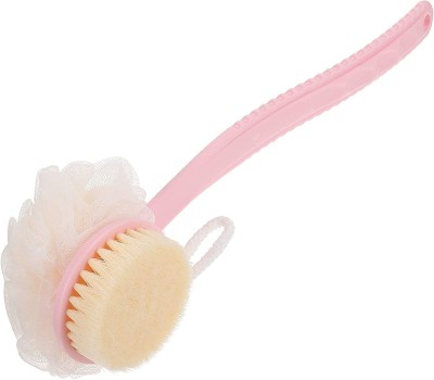 GADGETWEAR 2 IN 1 loofah with handle back scrubber Bath Brush with Soft handle