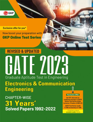 GATE 2023 : Electronics & Communication Engineering - 31 Years' Chapter-wise Solved Papers (1992-2022) by GKP(Paperback, GKP)