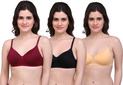 LAMBENCY Women T-Shirt Lightly Padded Bra(Multicolor)