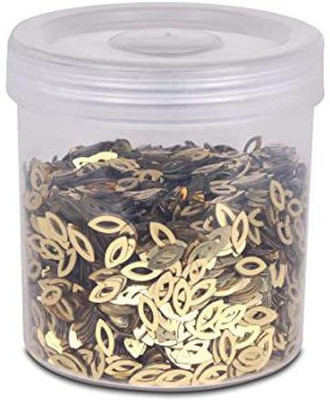 Elegant Casa Golden Color Oval Shape Plastic Buttons(Pack of 60)