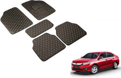 Auto Hub Leatherite Standard Mat For  Honda Amaze(Black)