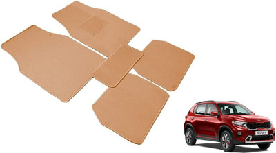 Auto Hub Nylon Standard Mat For  Kia Sonet(Beige)