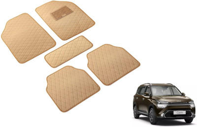 Auto Hub Leatherite Standard Mat For  Kia Universal For Car(Beige)