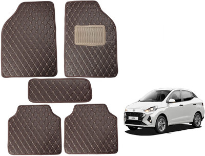 Auto Hub Leatherite Standard Mat For  Hyundai Aura(Brown)