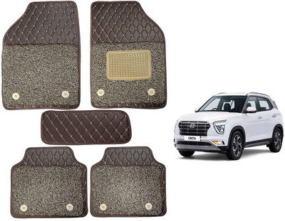 Auto Hub Leatherite 7D Mat For  Hyundai Creta(Brown)