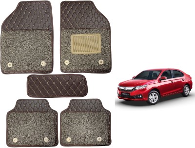 Auto Hub Leatherite 7D Mat For  Honda Amaze(Brown)