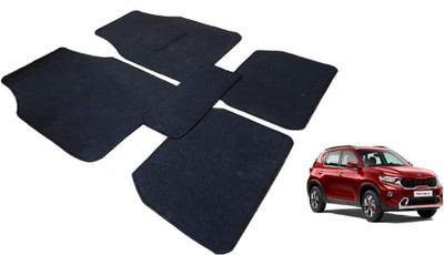 Auto Hub Nylon Standard Mat For  Kia Sonet(Black)