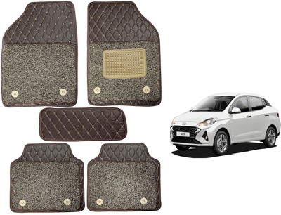 Auto Hub Leatherite 7D Mat For  Hyundai Aura(Brown)