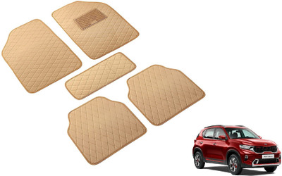 Auto Hub Leatherite Standard Mat For  Kia Sonet(Beige)