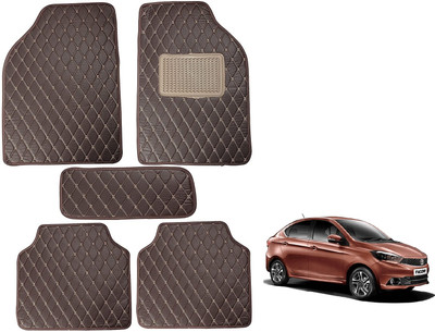 Auto Hub Leatherite Standard Mat For  Tata Tigor(Brown)