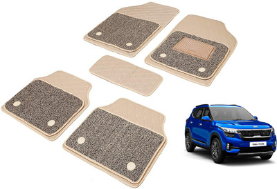 Auto Hub Leatherite 7D Mat For  Kia Seltos(Beige)