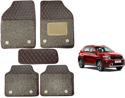 Auto Hub Leatherite 7D Mat For  Kia Sonet(Brown)