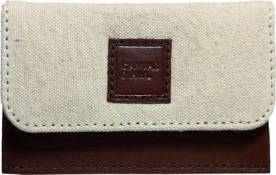 CANVAS & AWL 8 Card Holder(Set of 1, White, Brown)